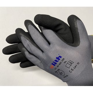 Feinstrickhandschuhe, Latex, gesch&auml;umt Gr. 9
