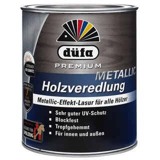 D&uuml;fa Premium Holzveredlung Metallic-Effekt / Platin / 750ml