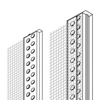 PVC Abschlussprofil mit Gewebe 10mm